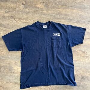 Men's Beefy Hanes Navy Blue T-Shirt - Sz XL